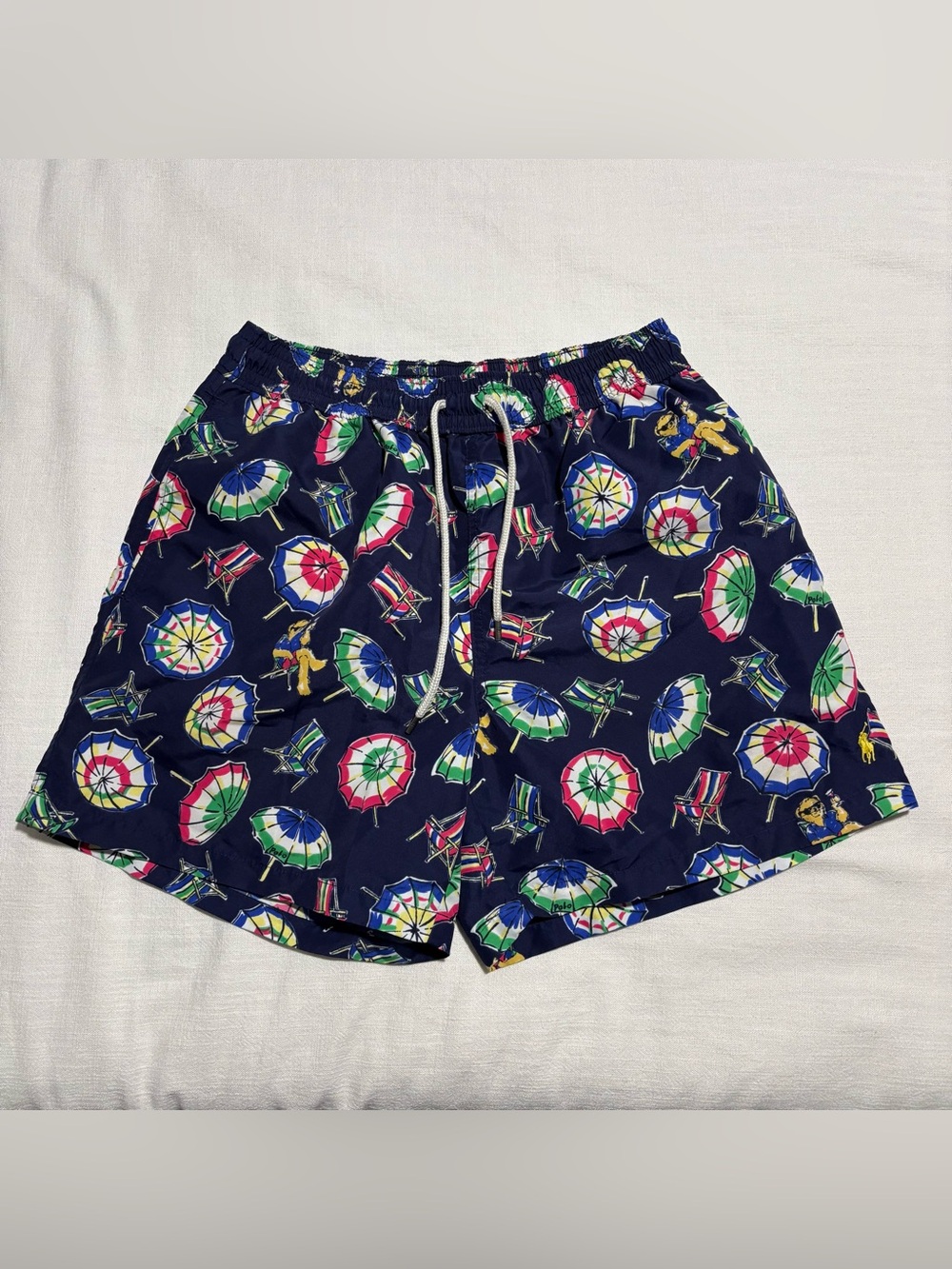 Men’s Polo Ralph Lauren Polo Bear / Umbrella All-Over Print Swim Trunks | Large